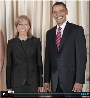 President Obama smiling
