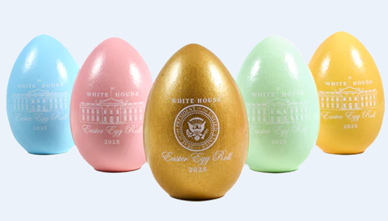 Official wooden White House Easter Eggs for 2025