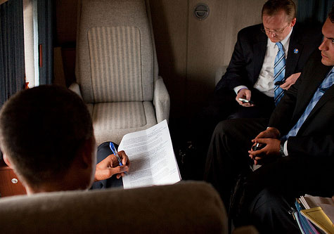 Obama on Marine One