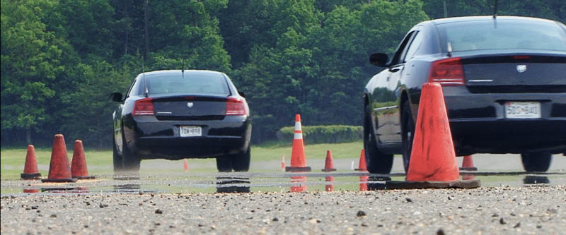 Secret Service car training - Black Chargers