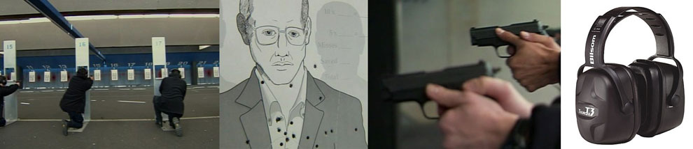 Secret Service Wilkie firing range and guns and target