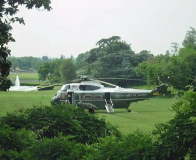 Marine One departing