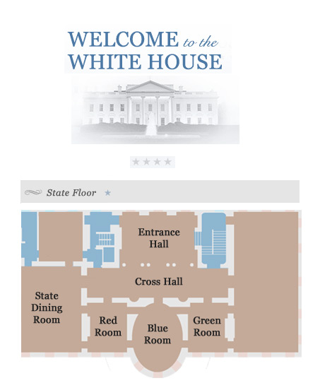 White House Tour map in 2025 - shortened due to East Wing demolition